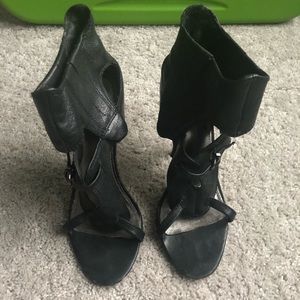 Black strappy sandals